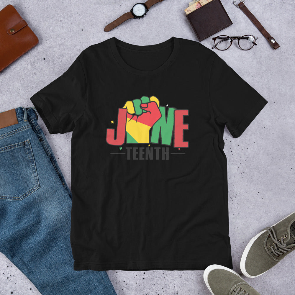 Juneteenth Multicolored Unisex t-shirt