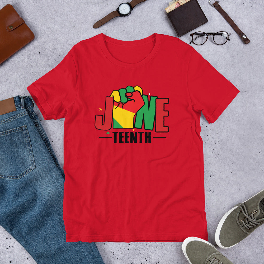 Juneteenth Multicolored Unisex t-shirt