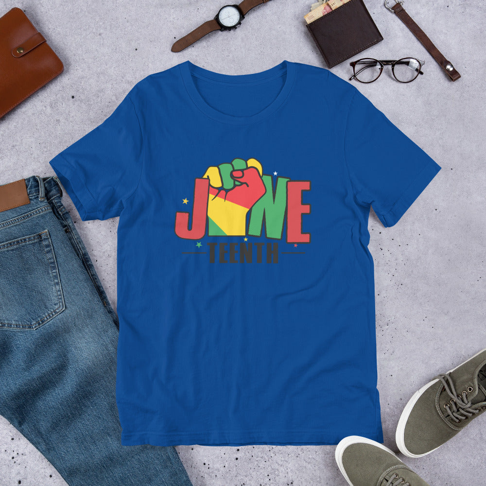 Juneteenth Multicolored Unisex t-shirt