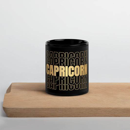 Capricorn Black Glossy Mug