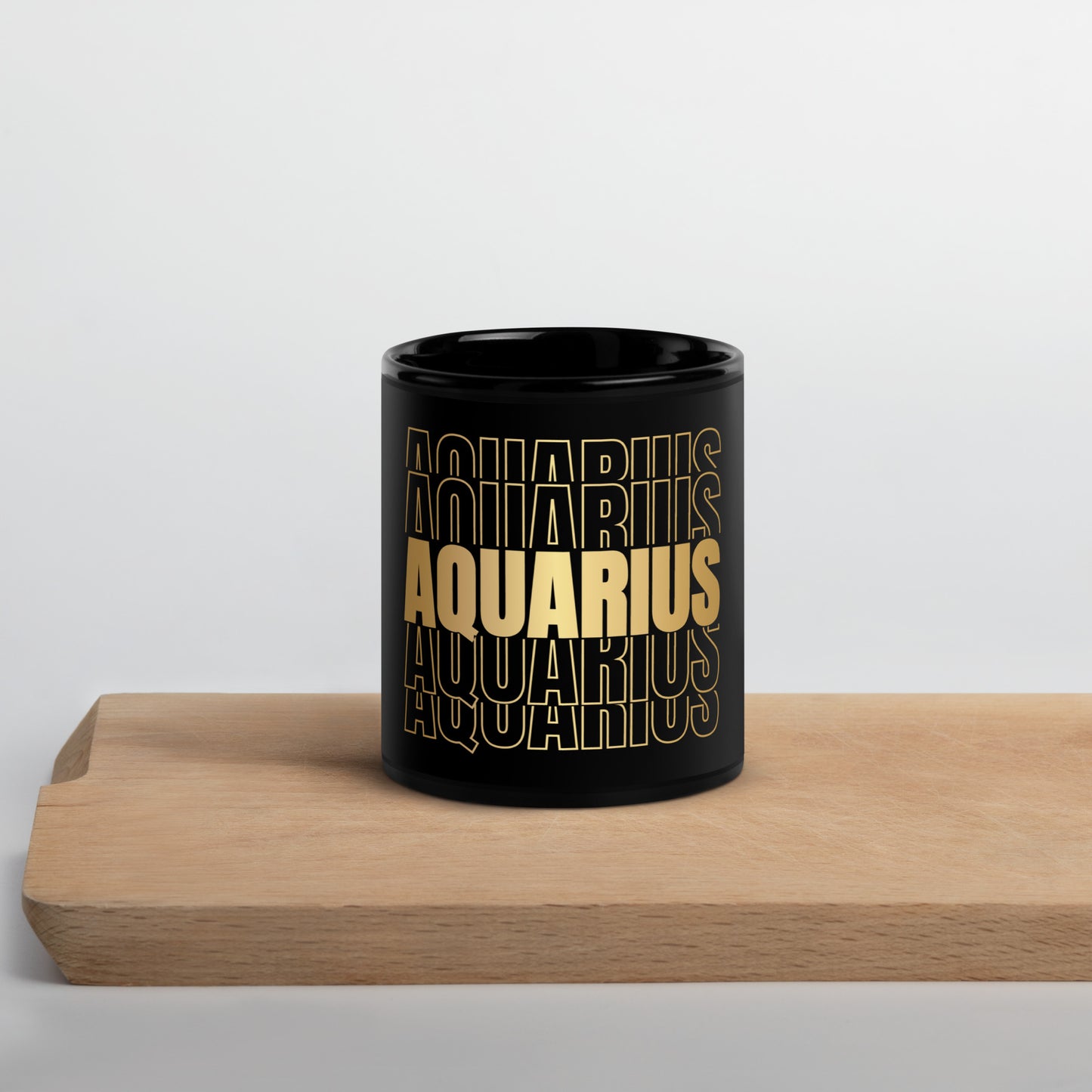 Aquarius Black Glossy Mug