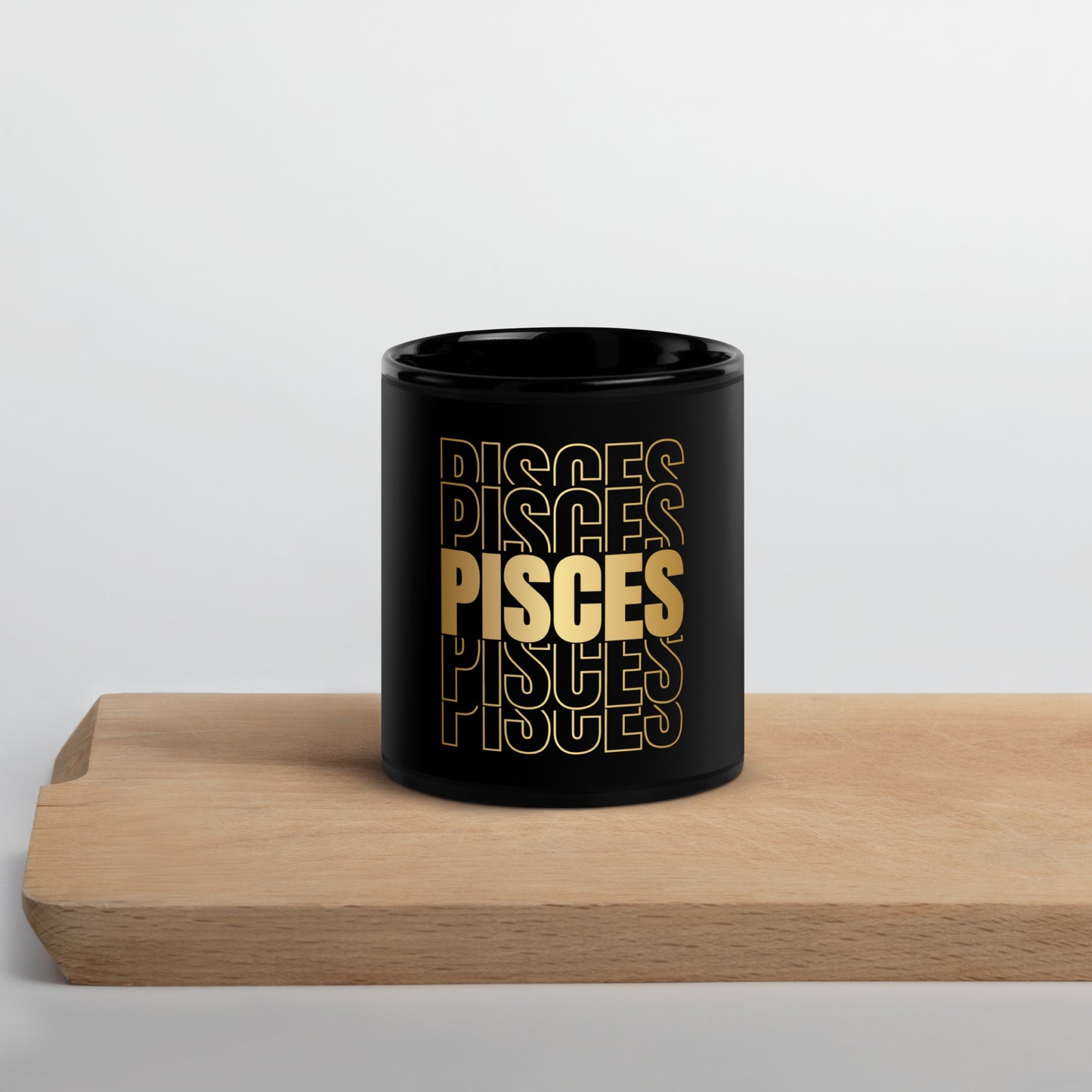 Pisces Black Glossy Mug