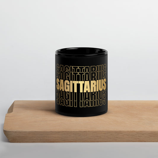 Sagittarius Black Glossy Mug