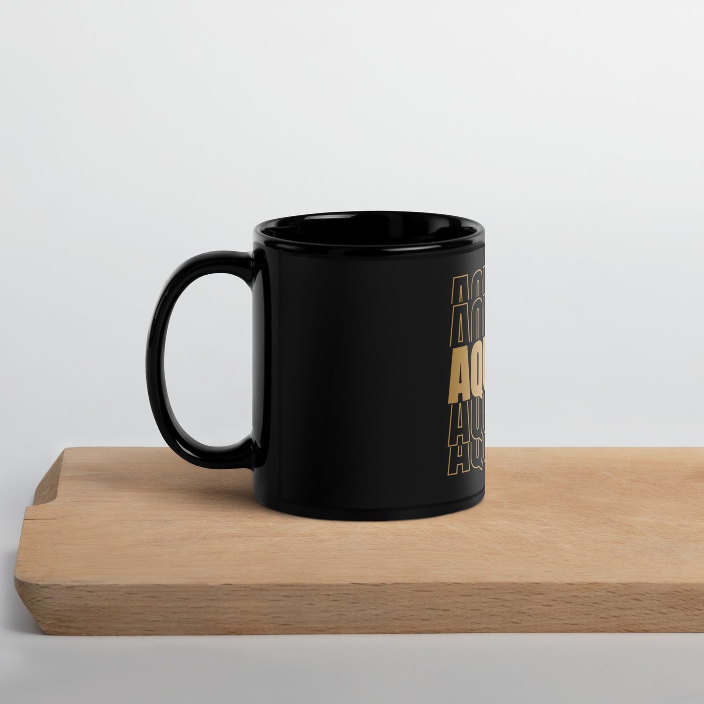 Aquarius Black Glossy Mug