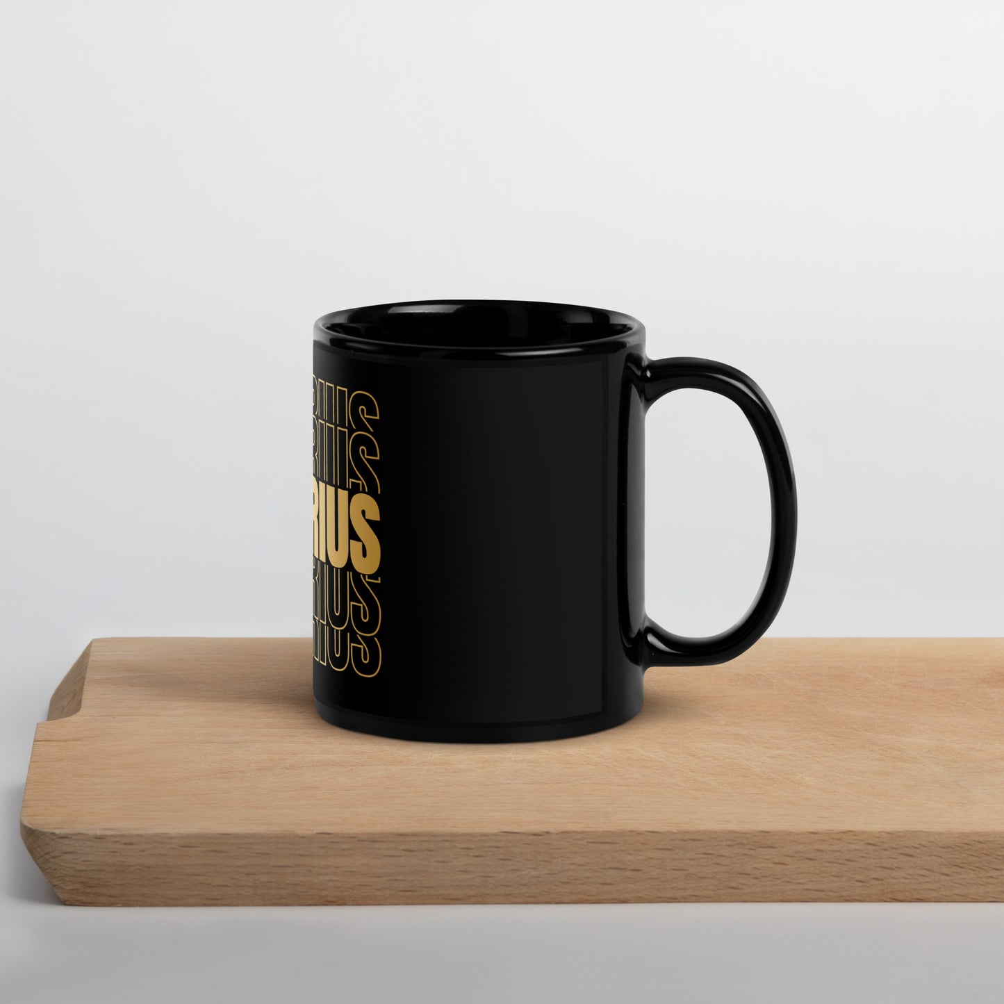 Aquarius Black Glossy Mug