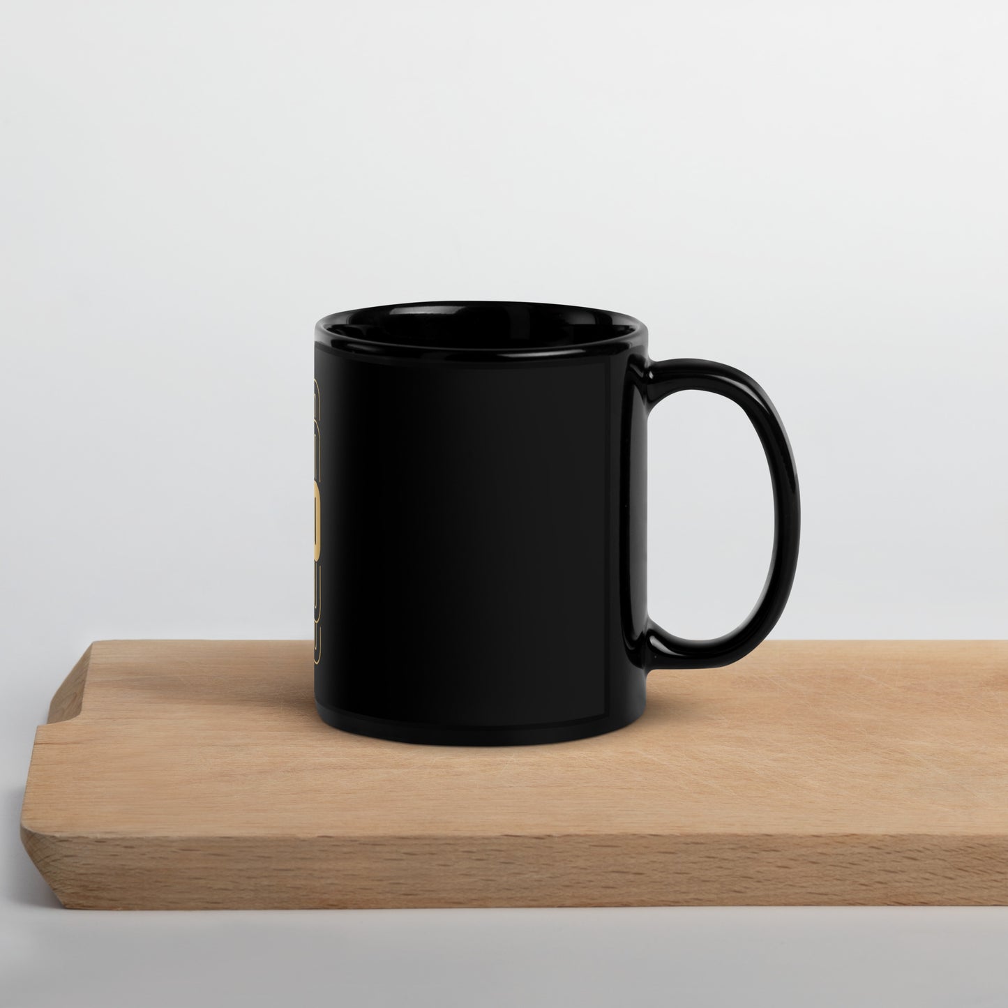 Leo Black Glossy Mug