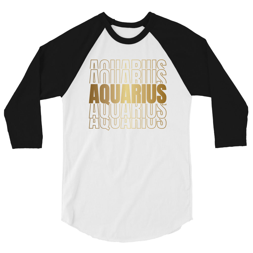 Aquarius 3/4 sleeve raglan shirt