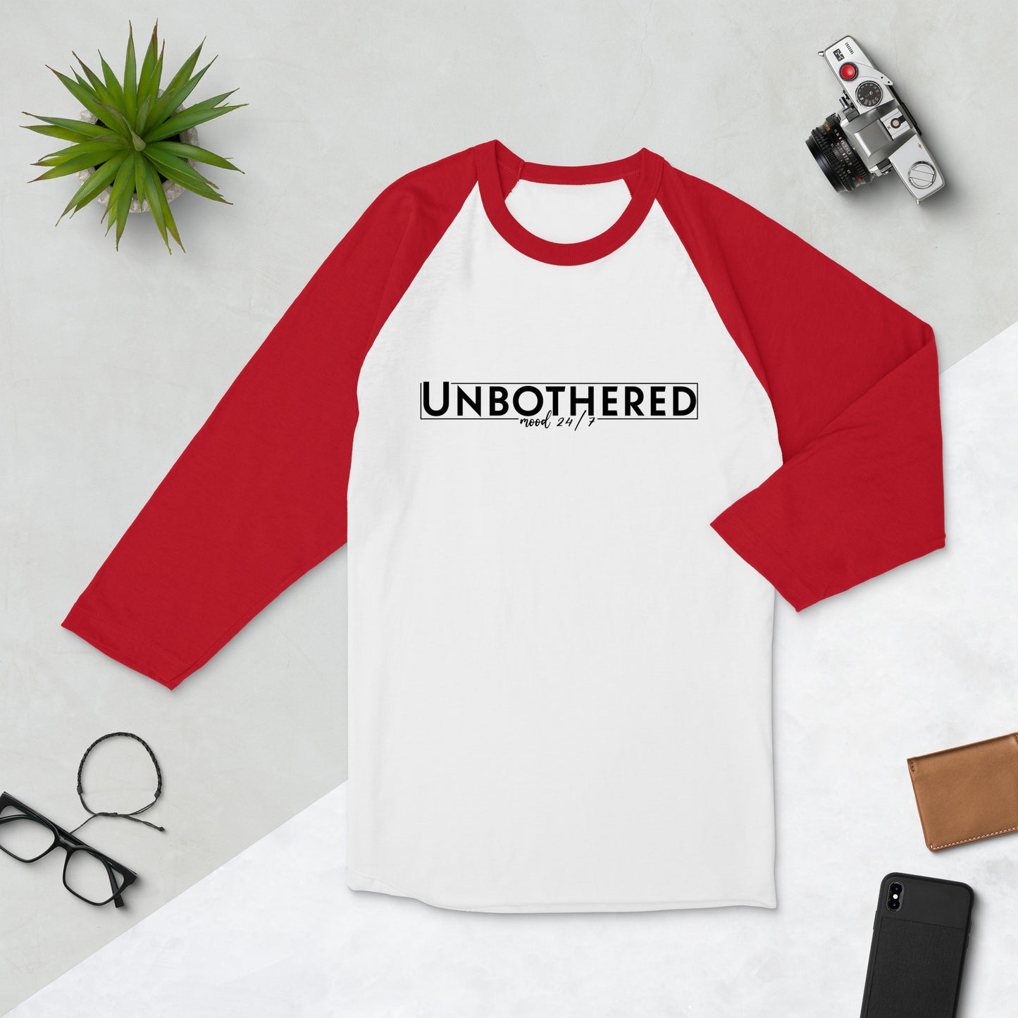 Unbothered Mood 24/7 - 3/4 sleeve raglan shirt