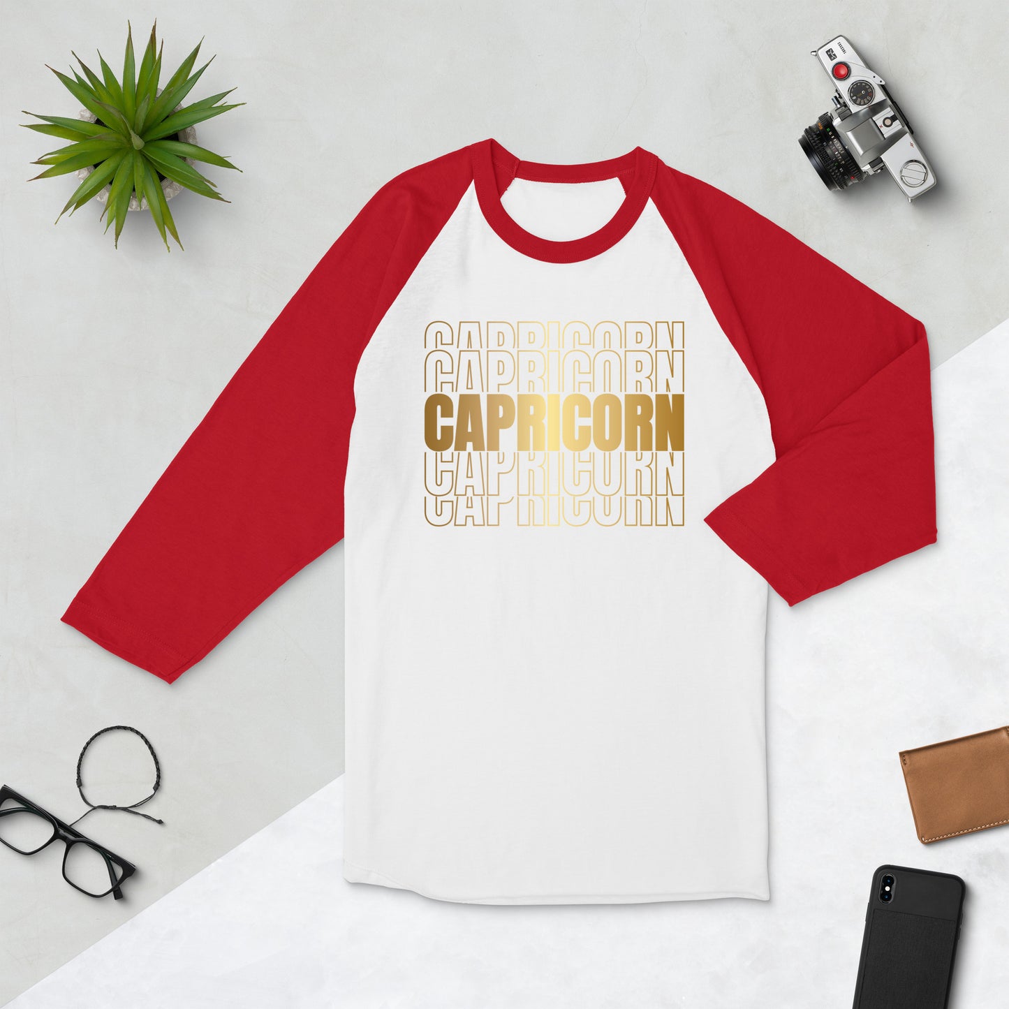 Capricorn 3/4 sleeve raglan shirt